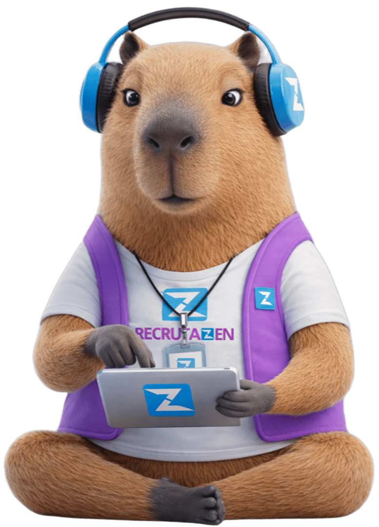 Zen com tablet - crie sua conta no Recrutazen