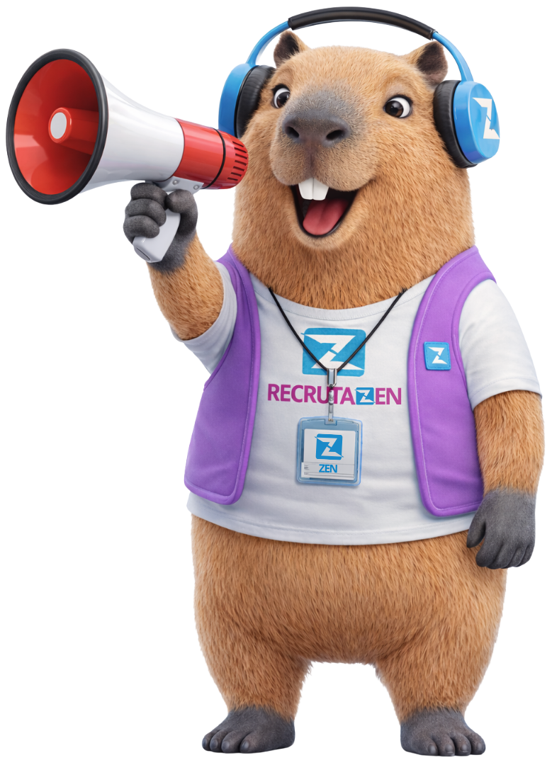 Zen com megafone - fale com a Recrutazen